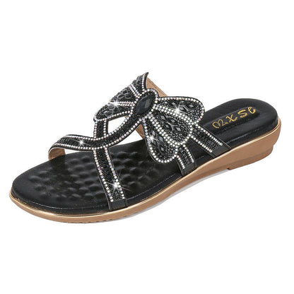 Geklede comfortabele zomersandalen