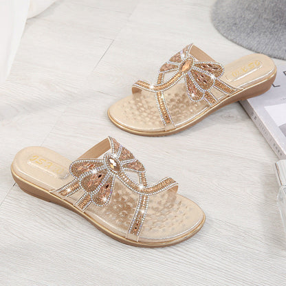Geklede comfortabele zomersandalen