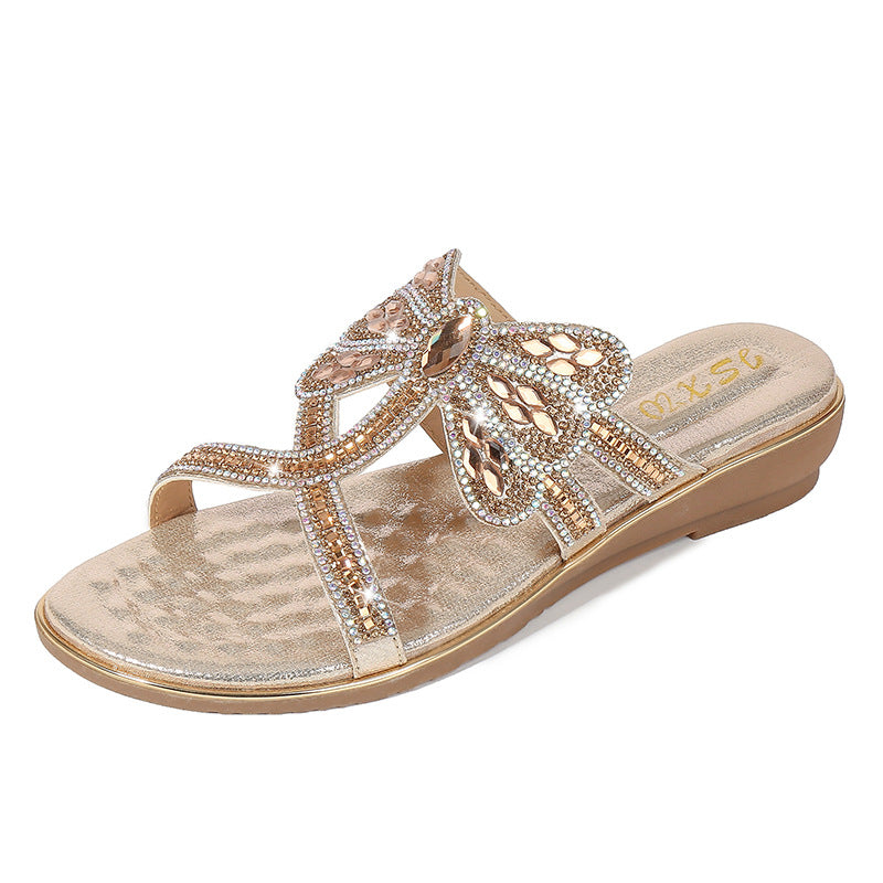 Geklede comfortabele zomersandalen