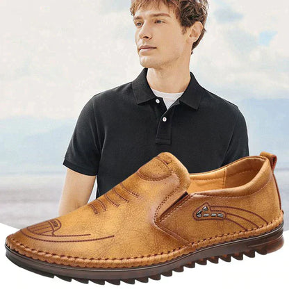 Casual Slip-On Zacht Leren Schoenen voor Mannen