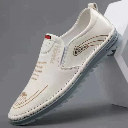 Casual Slip-On Zacht Leren Schoenen voor Mannen
