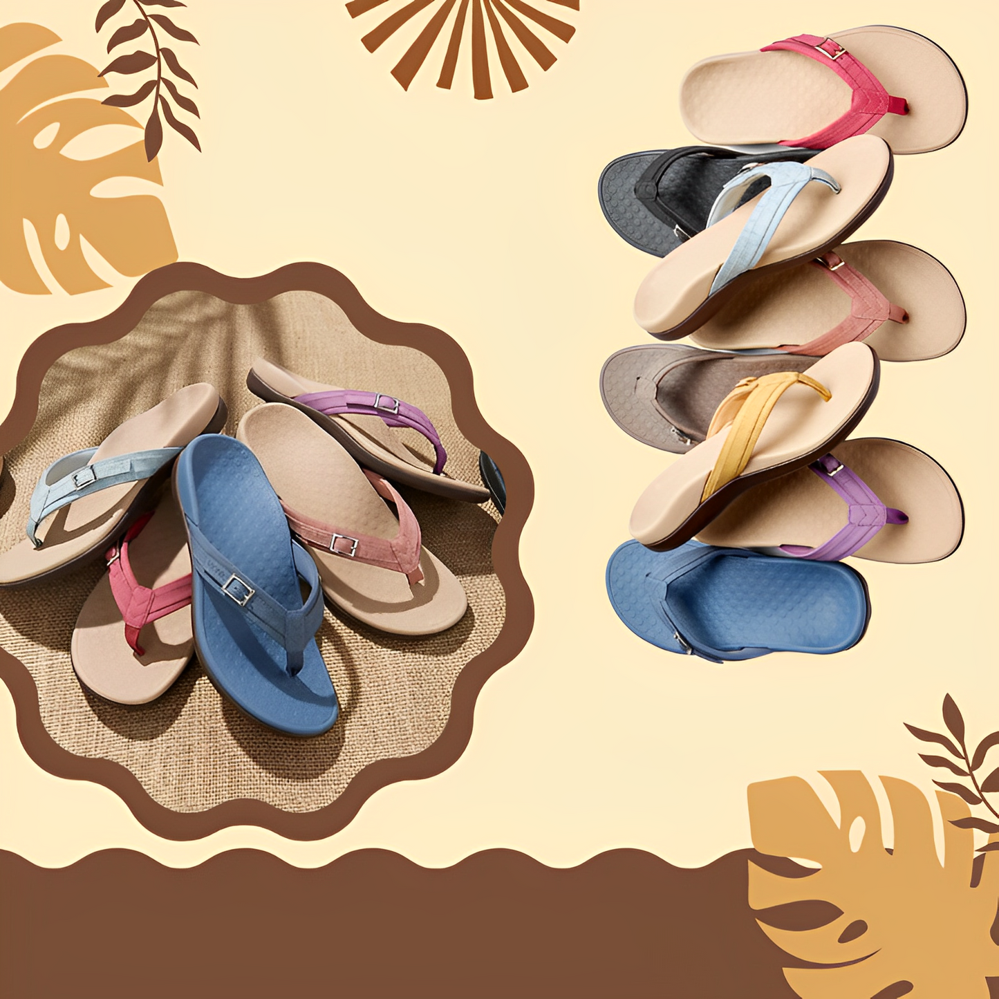 Ondersteunende orthopedische zomersandalen