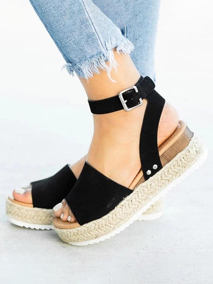 Platform Espadrille Sandals - ECHOINE