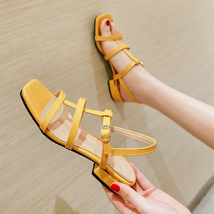 Lage Hakken Riemen Boven Casual Sandalen