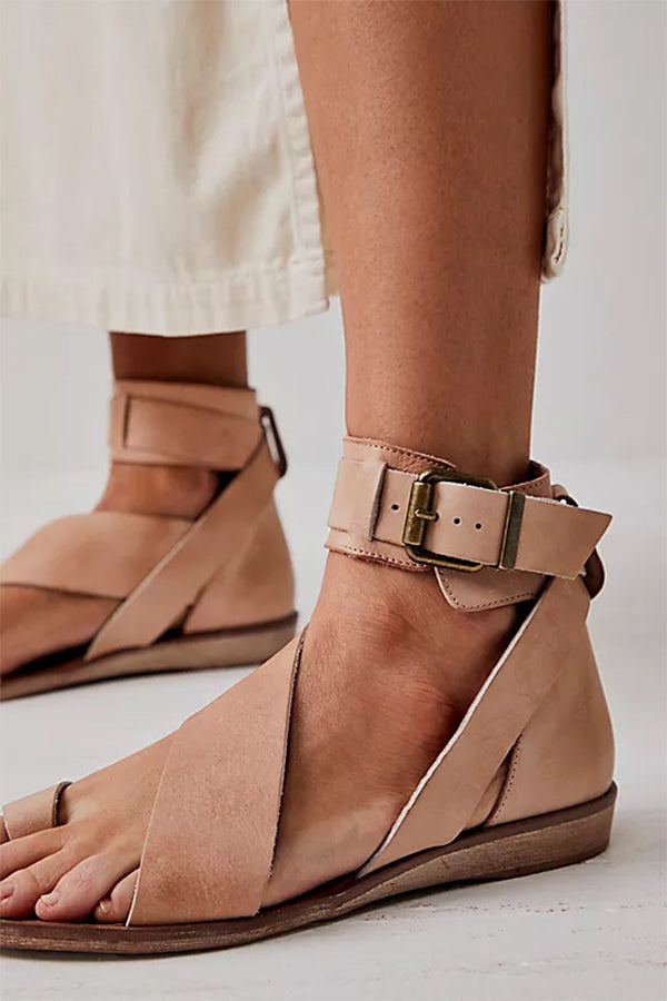 Teenring Gesp plaat sandalen