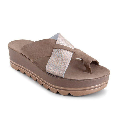 Orthopedische sandalen van leer voor dames